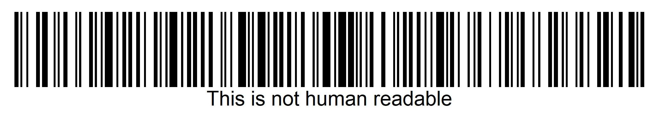 „This is not human readable“ als Code 128